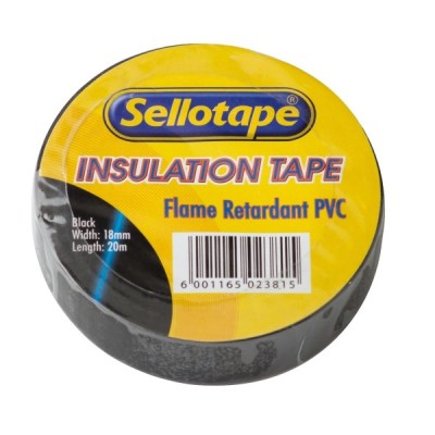 Sellotape Insulation Tape 18mm x 20m Black Sellotape Insulation Tape 18mm x 20m Black