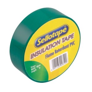 Sellotape Insulation Tape 18mm x 20m Green Sellotape Insulation Tape 18mm x 20m Green