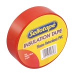 Sellotape Insulation Tape 18mm x 20m Red Sellotape Insulation Tape 18mm x 20m Red