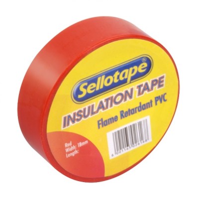 Sellotape Insulation Tape 18mm x 20m Red Sellotape Insulation Tape 18mm x 20m Red
