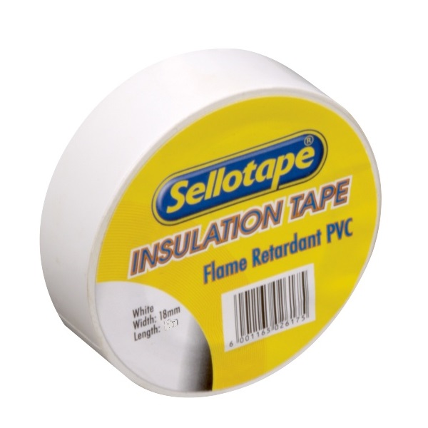 Sellotape Insulation Tape 18mm x 20m White Sellotape Insulation Tape 18mm x 20m White