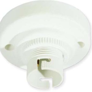 Elec Mts Lampholder Batton White L Elec Mts Lampholder Batton White L