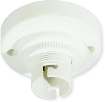 Elec Mts Lampholder Batton White L Elec Mts Lampholder Batton White L