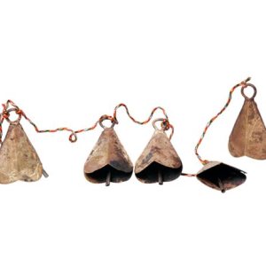 Bulk Pack 2 x Brass Cow Bells String of 5 Bells Bulk Pack 2 x Brass Cow Bells String of 5 Bells