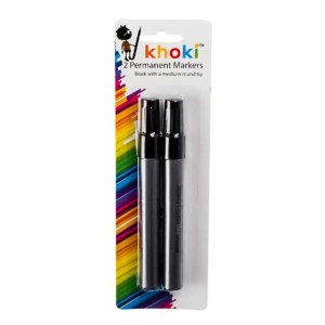 Bulk Pack 5 x Black Permanent Marker, Card Of 2 Medium Round Tip Bulk Pack 5 x Black Permanent Marker, Card Of 2 Medium Round Tip