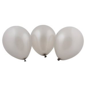 Bulk Pack 5 x Balloon Suitable For Helium 25cm, Pack of 6 Metallic silver Bulk Pack 5 x Balloon Suitable For Helium 25cm, Pack of 6 Metallic silver