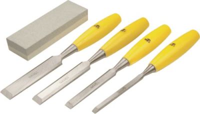 MTS Wood Chisel Set 4Pc + Oilstone WZ374 MTS Wood Chisel Set 4Pc + Oilstone WZ374