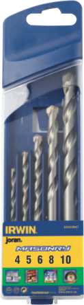 Irwin Drill Masonry Set 4-10mm 5pc Each Irwin Drill Masonry Set 4-10mm 5pc Each