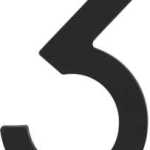 Mackie Number Plastic Black 200mm No.3 Mackie Number Plastic Black 200mm No.3