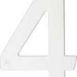 Mackie Number Plastic White 200mm No.4 Mackie Number Plastic White 200mm No.4