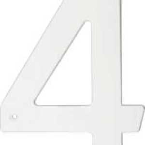 Mackie Number Plastic White 200mm No.4 Mackie Number Plastic White 200mm No.4