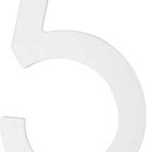 Mackie Number Plastic White 200mm No.5 Mackie Number Plastic White 200mm No.5