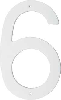 Mackie Number Plastic White 200mm No.6 Mackie Number Plastic White 200mm No.6