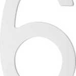 Mackie Number Plastic White 200mm No.6 Mackie Number Plastic White 200mm No.6