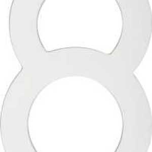 Mackie Number Plastic White 200mm No.8 Mackie Number Plastic White 200mm No.8