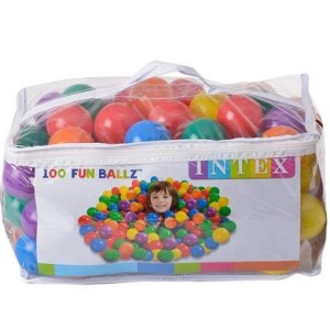 Intex Fun-Balls 100pce 6.5cm Intex Fun-Balls 100pce 6.5cm