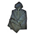 Black Two Piece Rubberised Rain Suit – M Black Two Piece Rubberised Rain Suit – M