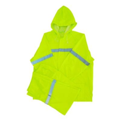 Lime Reflective Two Piece Rubberised Rain Suit – M Lime Reflective Two Piece Rubberised Rain Suit – M