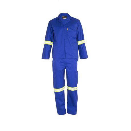 Dromex – 2 Piece Royal Blue Conti Suit With Reflective Strips – Chest (Size: 56) Pants (Size: 52)