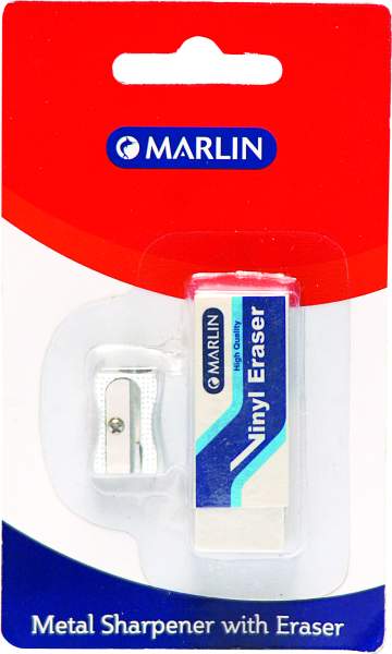 Marlin Metal Sharpener and Vinyl Eraser Marlin Metal Sharpener and Vinyl Eraser