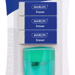 Marlin Eraser and Tub Sharpener Set Marlin Eraser and Tub Sharpener Set