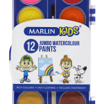 Marlin Kids Jumbo Watercolours – 12 Pats Marlin Kids Jumbo Watercolours – 12 Pats