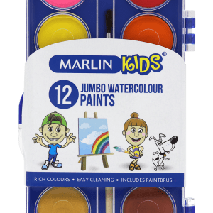 Marlin Kids Jumbo Watercolours – 12 Pats Marlin Kids Jumbo Watercolours – 12 Pats