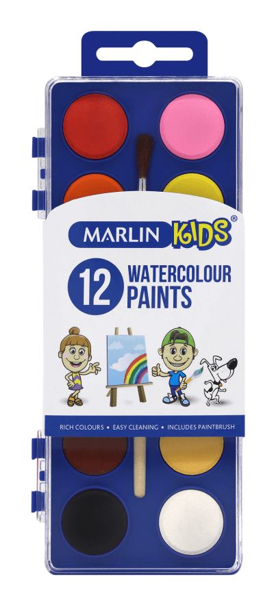 Marlin Kids Watercolours – 12 Pats Marlin Kids Watercolours – 12 Pats