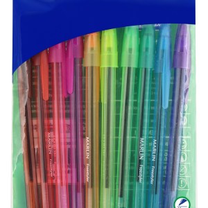 Marlin Freestyler Transparent Medium Ballpoint Pens – 10 Assorted Colours Marlin Freestyler Transparent Medium Ballpoint Pens – 10 Assorted Colours