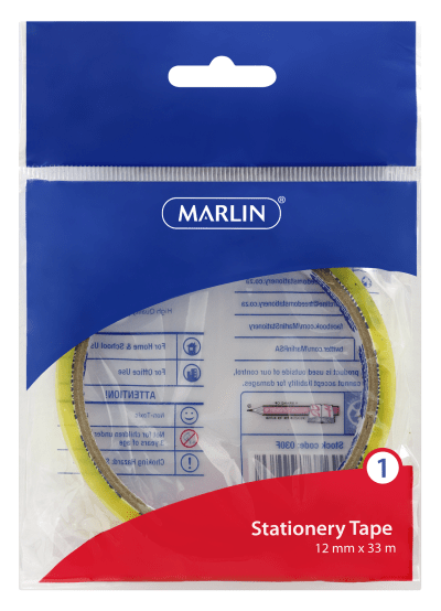 Marlin Stationery Clear Tape – 12mm x 33m Marlin Stationery Clear Tape – 12mm x 33m