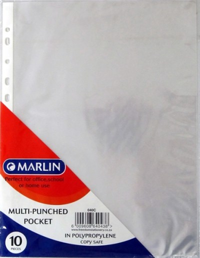 Marlin Multipunch Plastic Pockets – 10’s Marlin Multipunch Plastic Pockets – 10’s