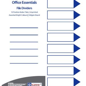 Marlin File 10 Unprinted Index Dividers 160gsm Bright Board Marlin File 10 Unprinted Index Dividers 160gsm Bright Board
