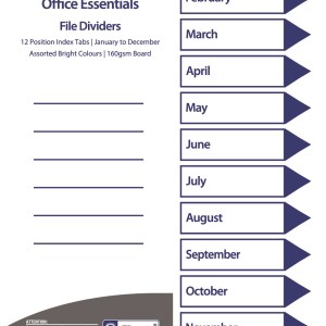 Marlin File 12 (Jan – Dec) Index Dividers 160gsm Bright Board Marlin File 12 (Jan – Dec) Index Dividers 160gsm Bright Board