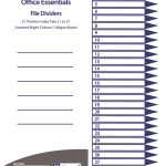 Marlin File 31 (1 – 31) Index Dividers 160gsm Bright Board Marlin File 31 (1 – 31) Index Dividers 160gsm Bright Board