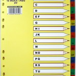 Marlin File 16 (A – Z) Index Dividers Polyprop Bright Colours Marlin File 16 (A – Z) Index Dividers Polyprop Bright Colours