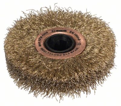 Bosch Prr 250 Es Accessory Brush 10mm, Brass-coated Bosch Prr 250 Es Accessory Brush 10mm, Brass-coated