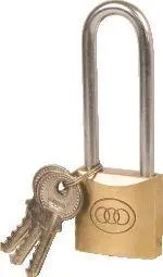 Padlock Tri Brass – 32mm (Long Shackle) Padlock Tri Brass – 32mm (Long Shackle)