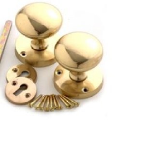 Waldo Door Furn/Mort. Knob Vic.Round Brass Waldo Door Furn/Mort. Knob Vic.Round Brass