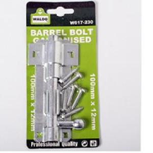 Waldo Barrel Bolt Galvanised 100mmx12mm Shoot Waldo Barrel Bolt Galvanised 100mmx12mm Shoot