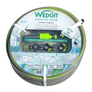 Wedgit Premium Garden Hose 12mm (1/2″) 20m 35bar with Connector Starter Set Wedgit Premium Garden Hose 12mm (1/2″) 20m 35bar with Connector Starter Set