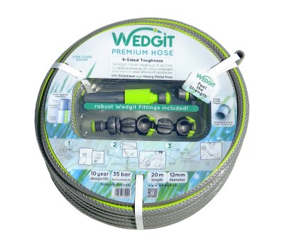 Wedgit Premium Garden Hose 12mm (1/2″) 20m 35bar with Connector Starter Set Wedgit Premium Garden Hose 12mm (1/2″) 20m 35bar with Connector Starter Set