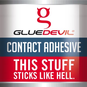 Glue Devil – 1 Litre Contact Adhesive Tin Glue Devil – 1 Litre Contact Adhesive Tin