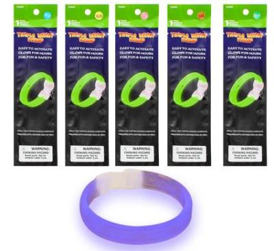 Bulk Pack 12 X Glow Stick Wristband with Connection Bulk Pack 12 X Glow Stick Wristband with Connection