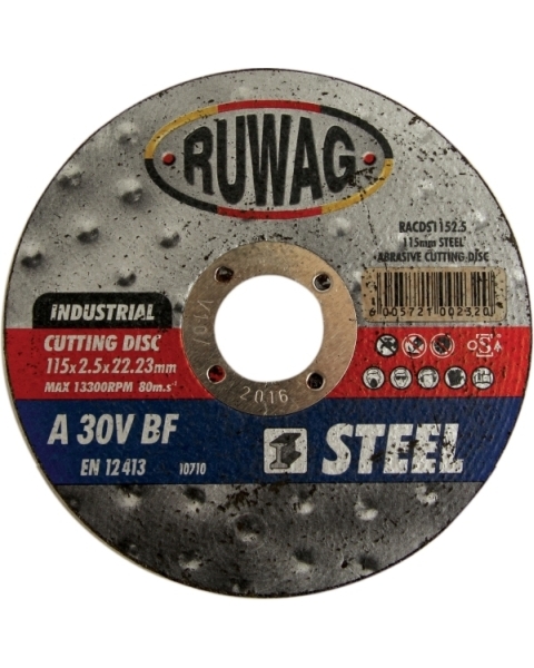 Ruwag – Cutting Disc / Steel Abrasive Cutting Disc 115mm – Pack of 25 Ruwag – Cutting Disc / Steel Abrasive Cutting Disc 115mm – Pack of 25