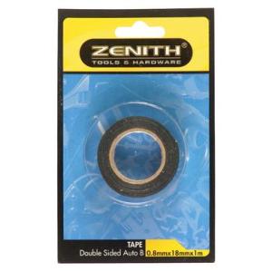 Bulk Pack 8 x Zenith Double Sided Auto Tape 0.8mm x 18mm x 1m Bulk Pack 8 x Zenith Double Sided Auto Tape 0.8mm x 18mm x 1m