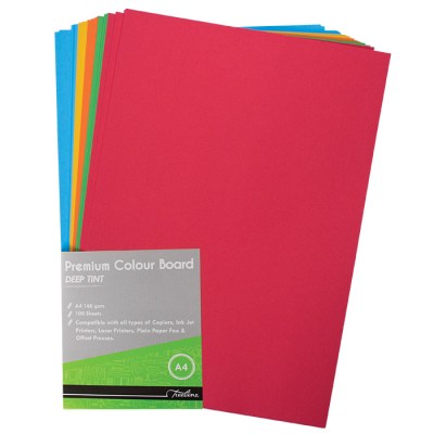 Treeline Project Board Multi Coloured Deep Tint 160gsm Treeline Project Board Multi Coloured Deep Tint 160gsm
