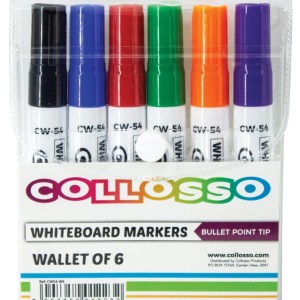 Collosso Whiteboard Markers Bullet Point – Wallet 6 Collosso Whiteboard Markers Bullet Point – Wallet 6