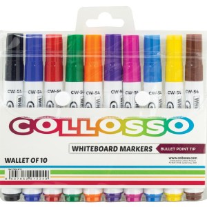 Collosso Whiteboard Markers Bullet Point – Wallet 10 Collosso Whiteboard Markers Bullet Point – Wallet 10
