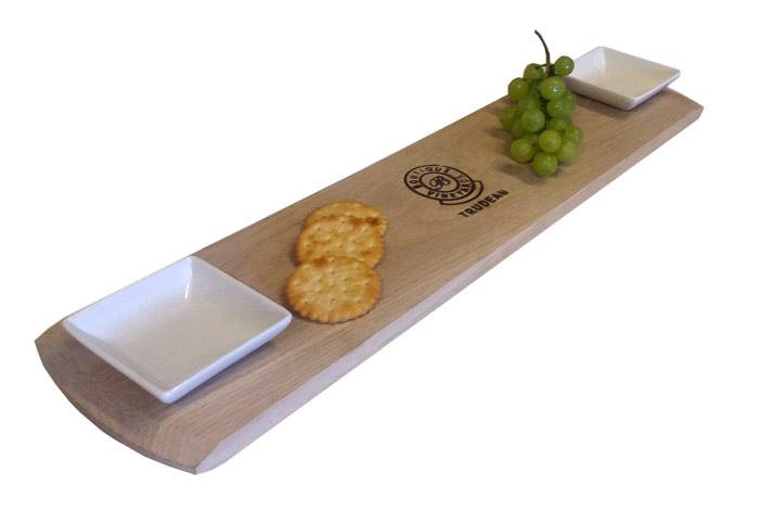 Trudeau Tapas Baguette Serving Board with 2 Dishes Trudeau Tapas Baguette Serving Board with 2 Dishes