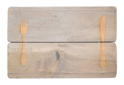 Place Mat with Knife & Fork Design Place Mat with Knife & Fork Design